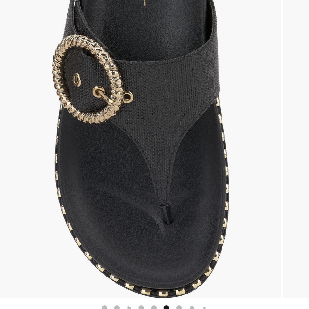 Jessica Simpson Cymmeri Stud Sandal black size 11 Gold Studs - Picture 3 of 10